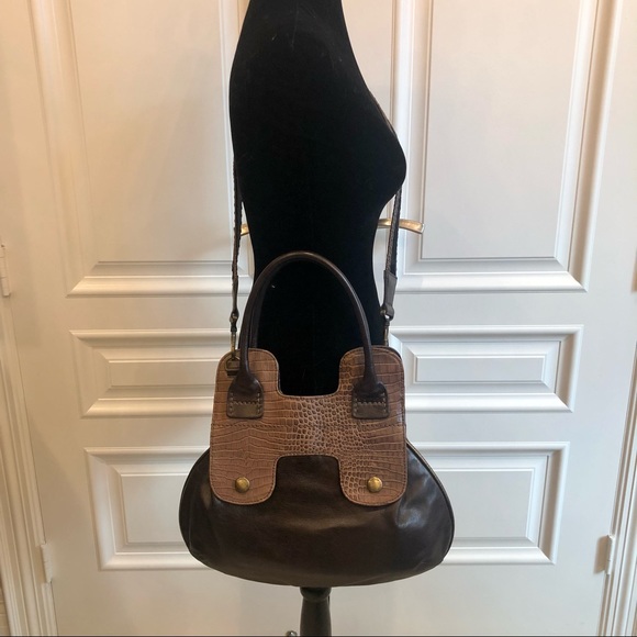 Tod’s Hogan Brown Leather Shoulder Bag with Optional Strap for Crossbody - Picture 3 of 6